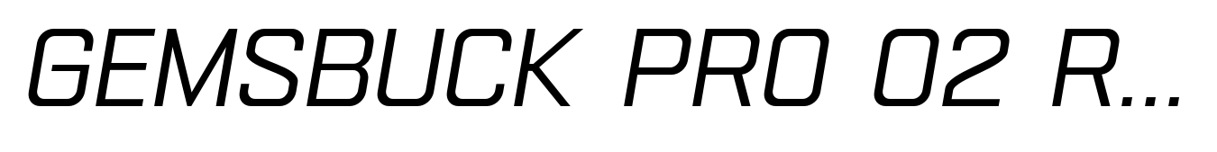 Gemsbuck Pro 02 Regular Italic